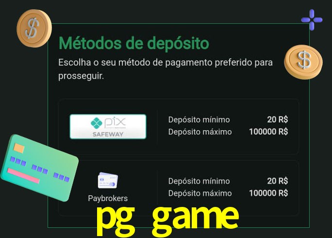 O cassino pg game oferece uma grande variedade de métodos de pagamento